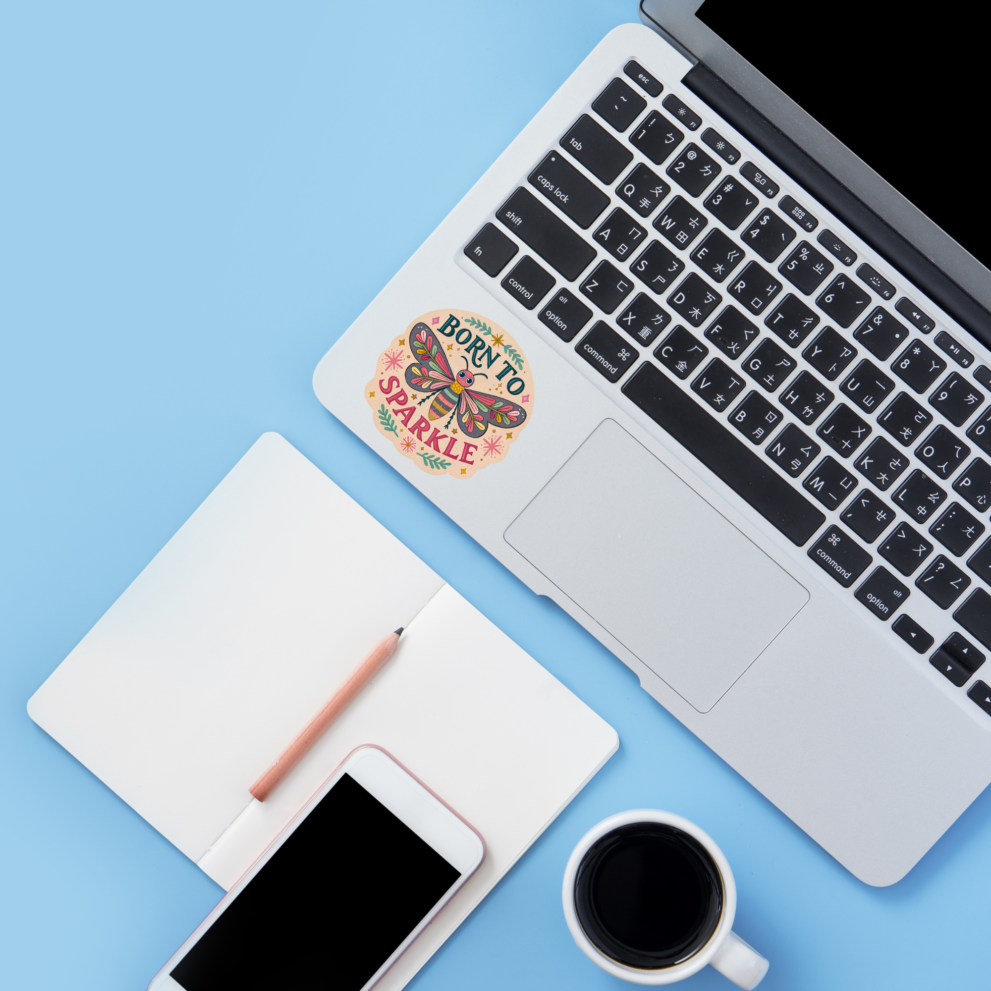 Born to Sparkle Kiss-Cut Sticker - Let Your Light Shine Everywhere