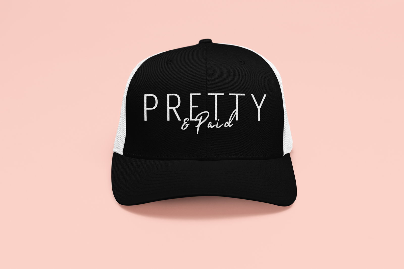 Snapback Trucker Cap for Confident Women. Stylish 'Pretty & Paid'