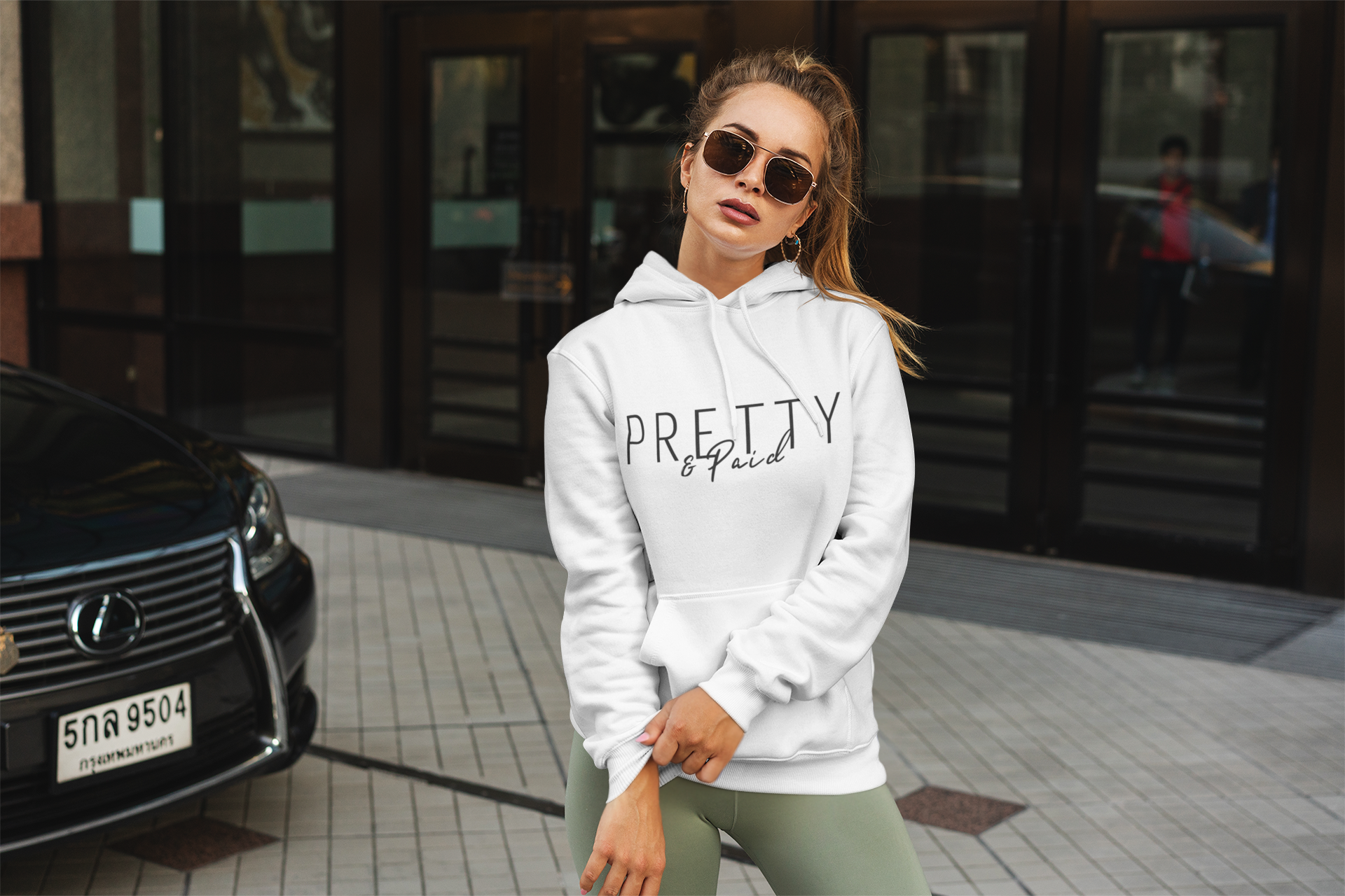 Sweatshirt Hoodie - Stylish & Comfortable Sweatshirt for Growth & Inspiration. Pretty & Paid
