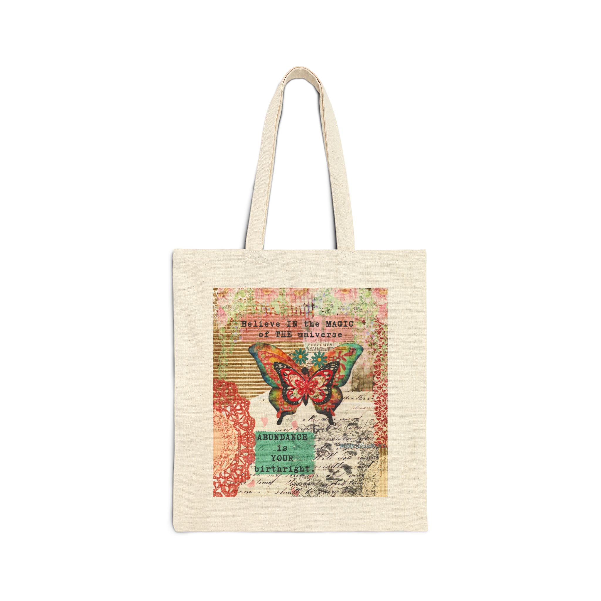 Believe in the magic. Cotton Canvas Tote Bag