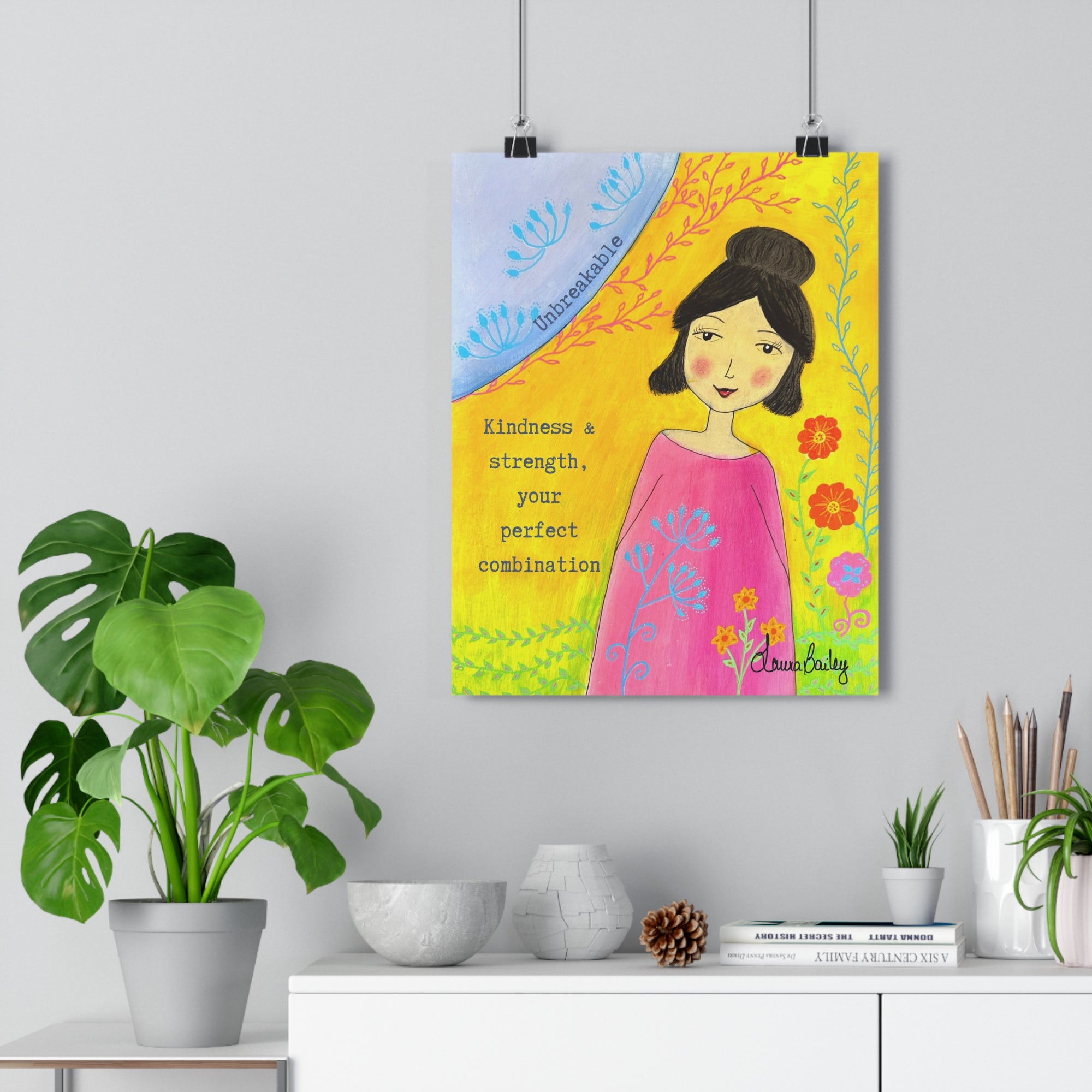 Unbreakable. Whimsical Girl Art Print