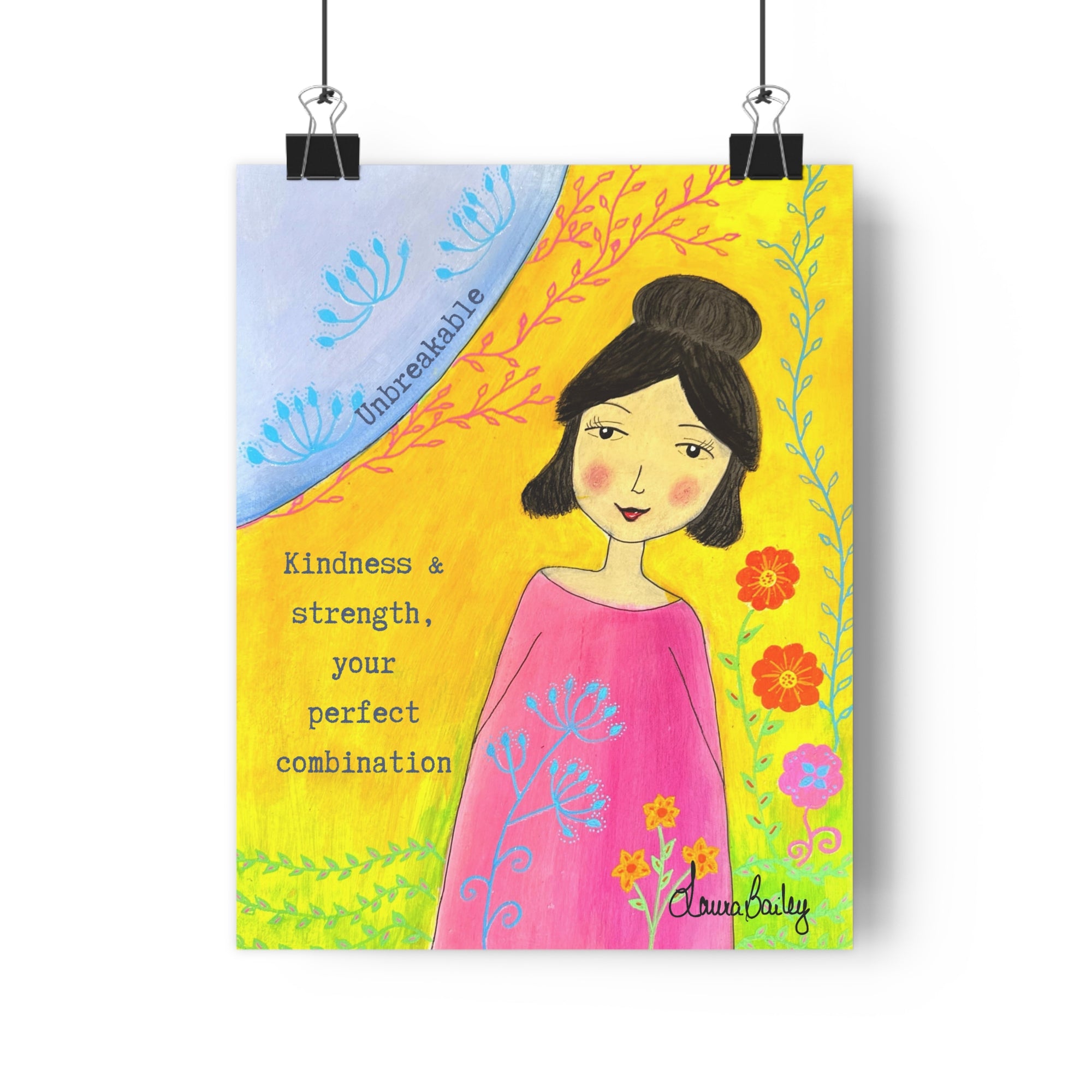 Unbreakable. Whimsical Girl Art Print