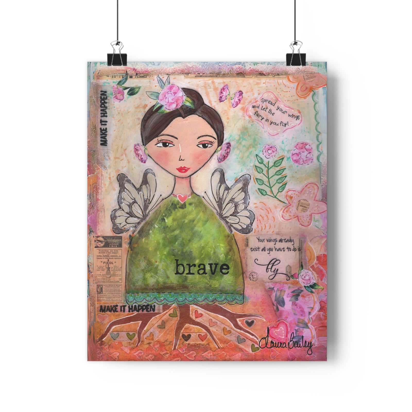 Brave. Whimsical Girl Art Print