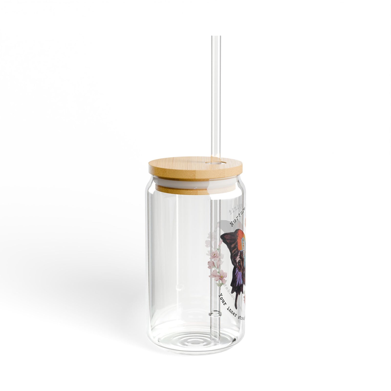 Nurture your Spirit. Sipper Glass, 16oz