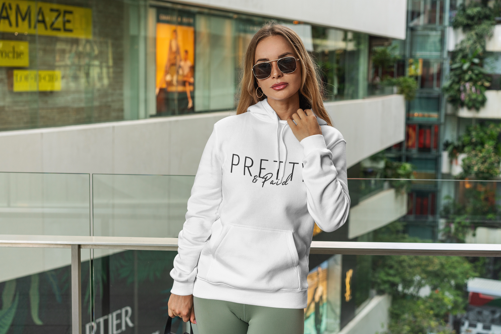 Sweatshirt Hoodie - Stylish & Comfortable Sweatshirt for Growth & Inspiration. Pretty & Paid