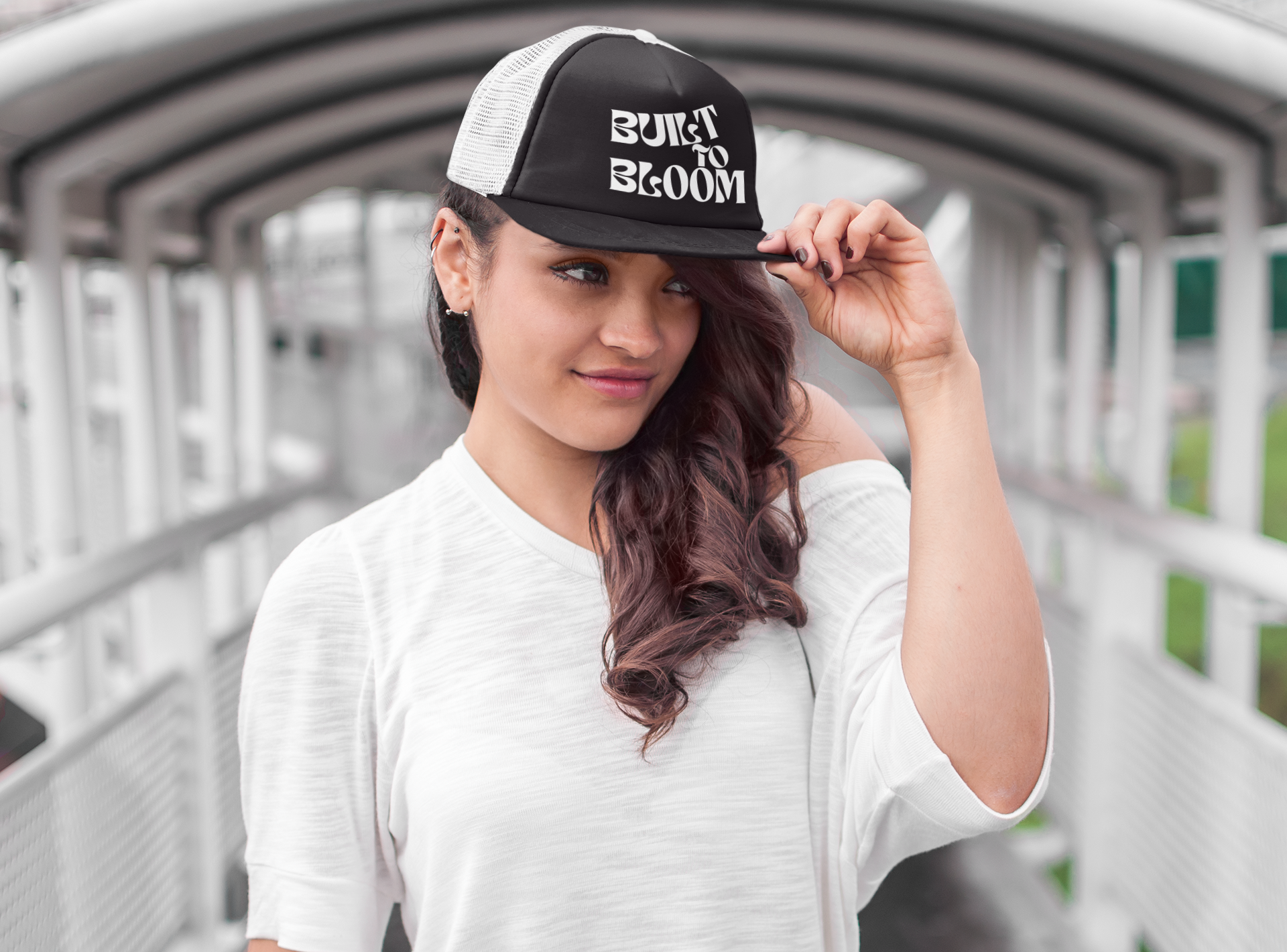 Snapback Trucker Cap for Confident Women. Built to Bloom