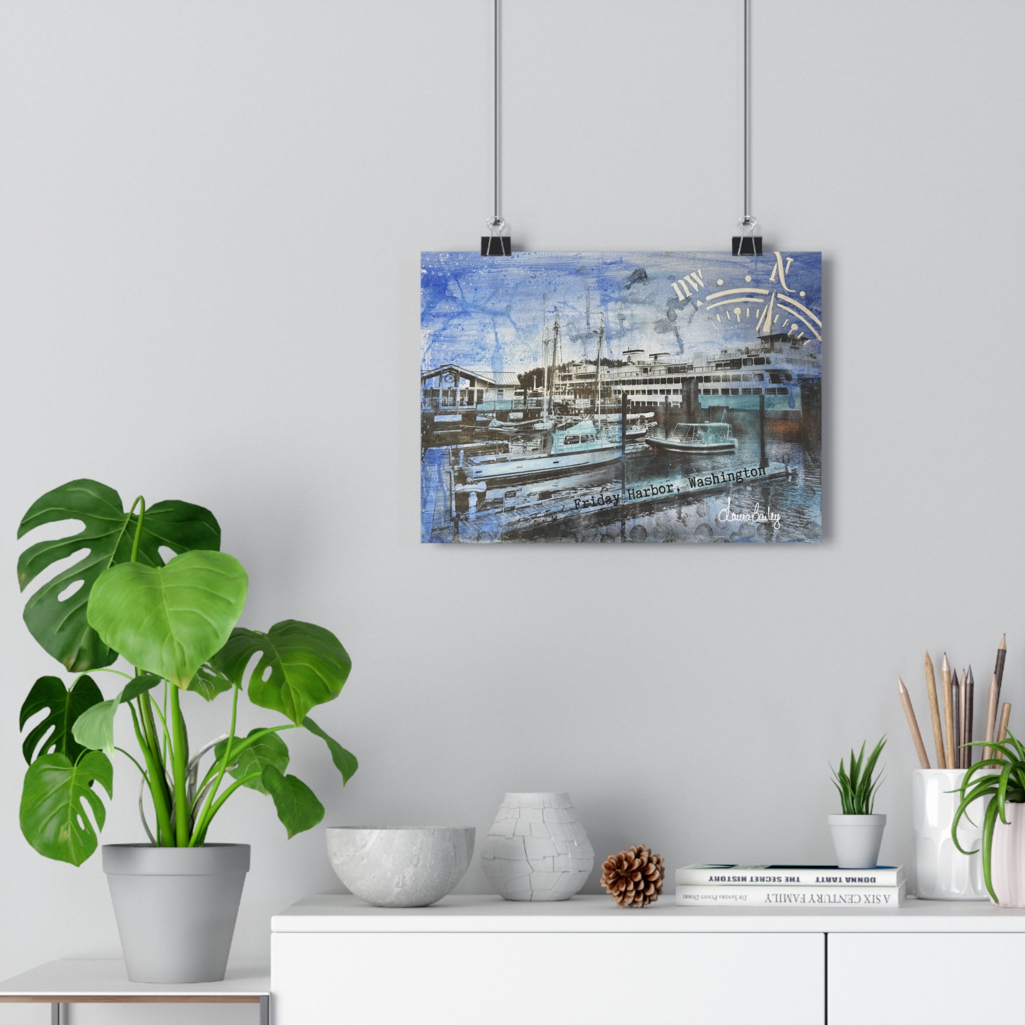 Friday Harbor. Washington. City Art Print