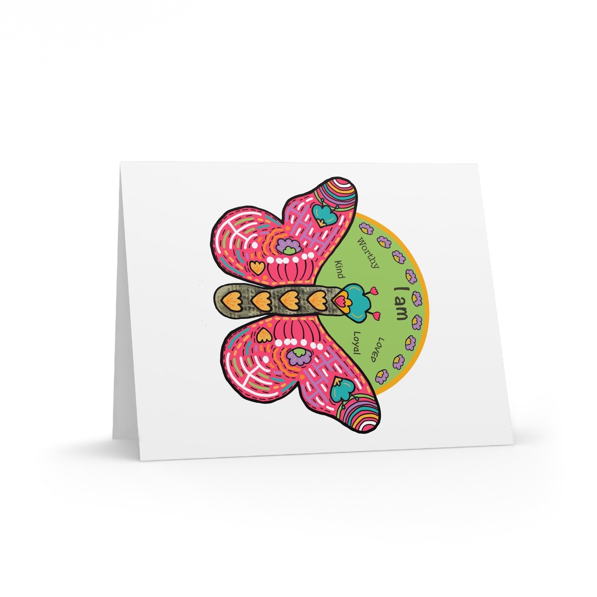 Colorful Butterfly Affirmation Greeting Cards - Pack of 8, 16, or 24