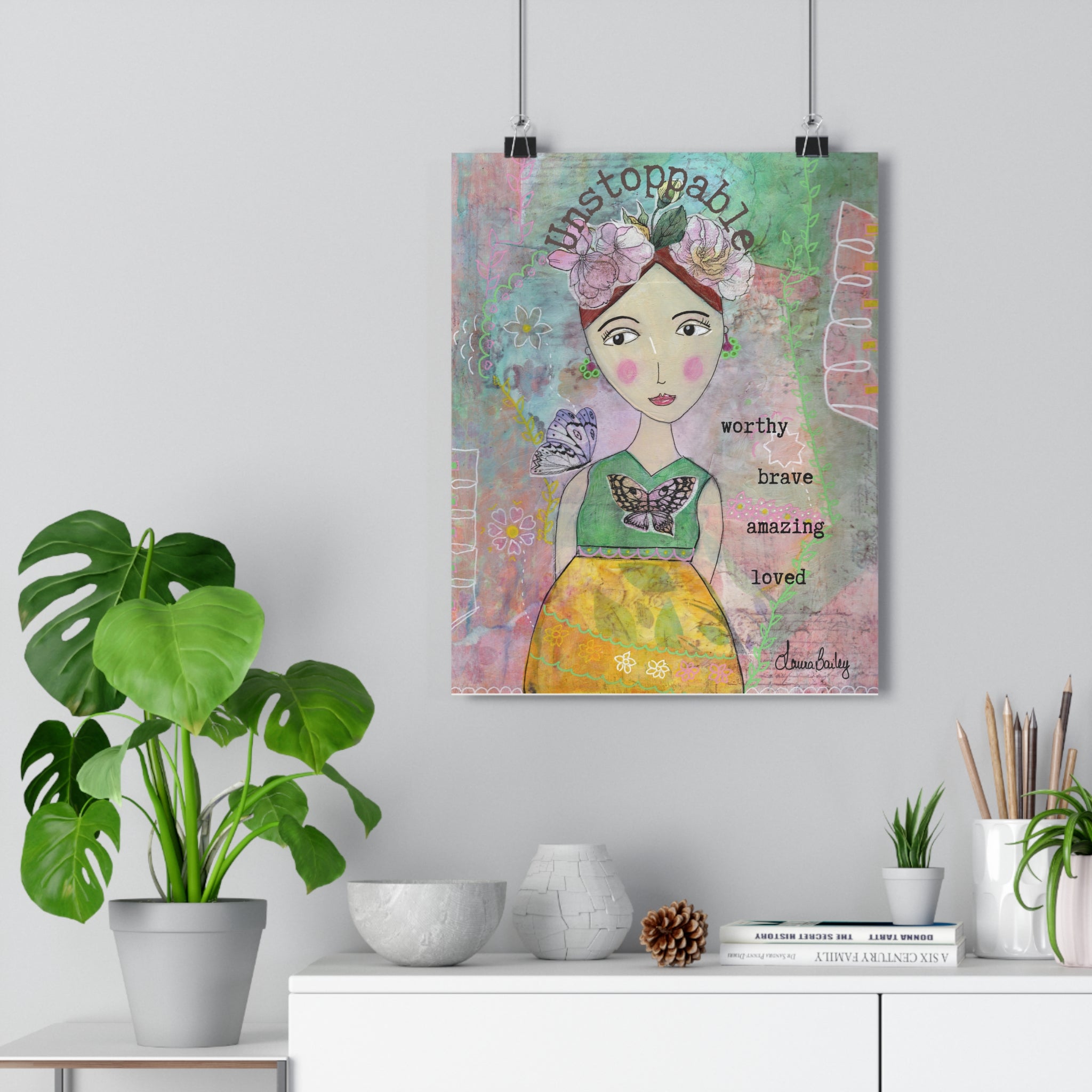 Unstoppable. Whimsical Girl Art Print