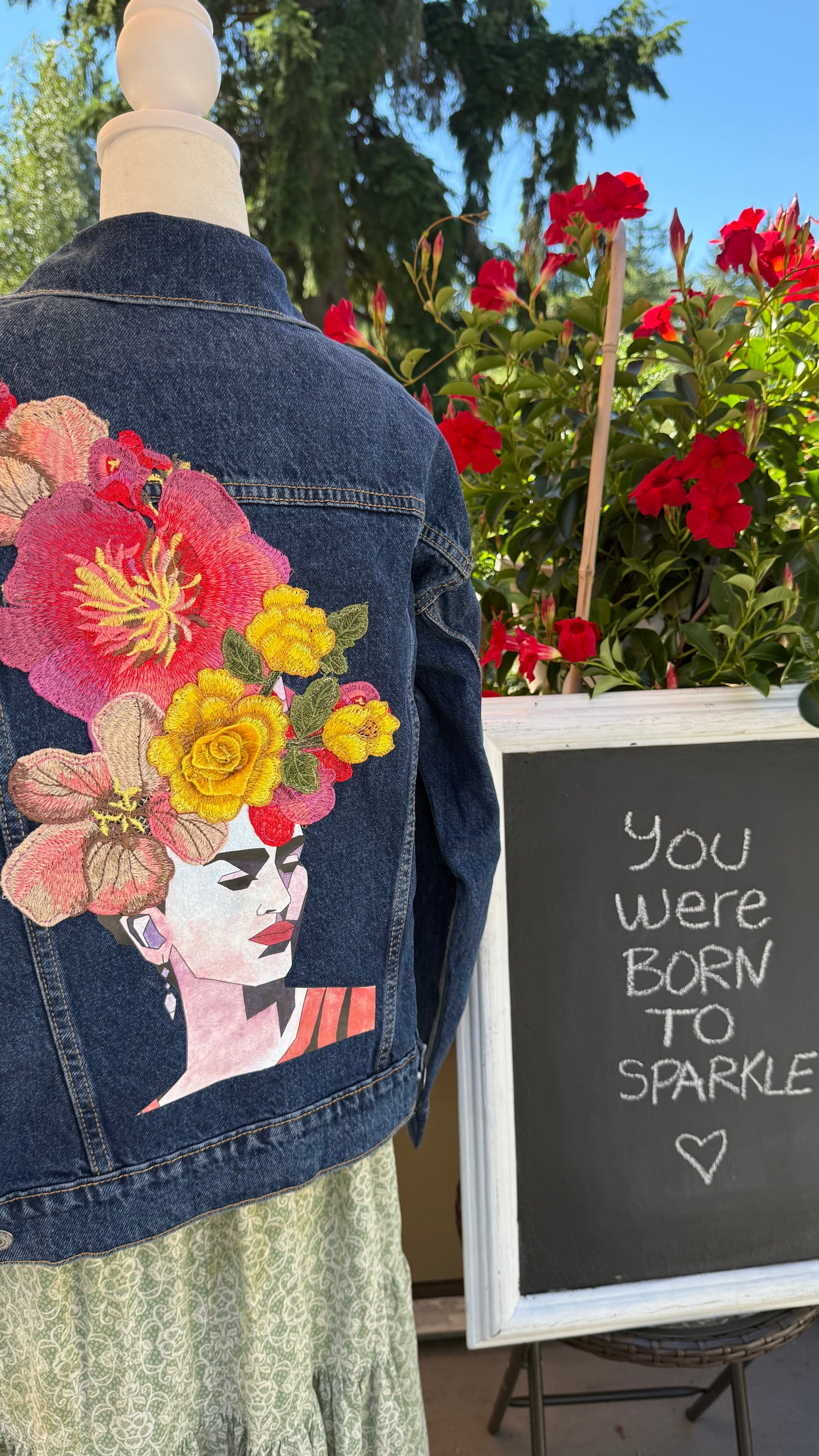 Frida. Flowers Denim Jacket