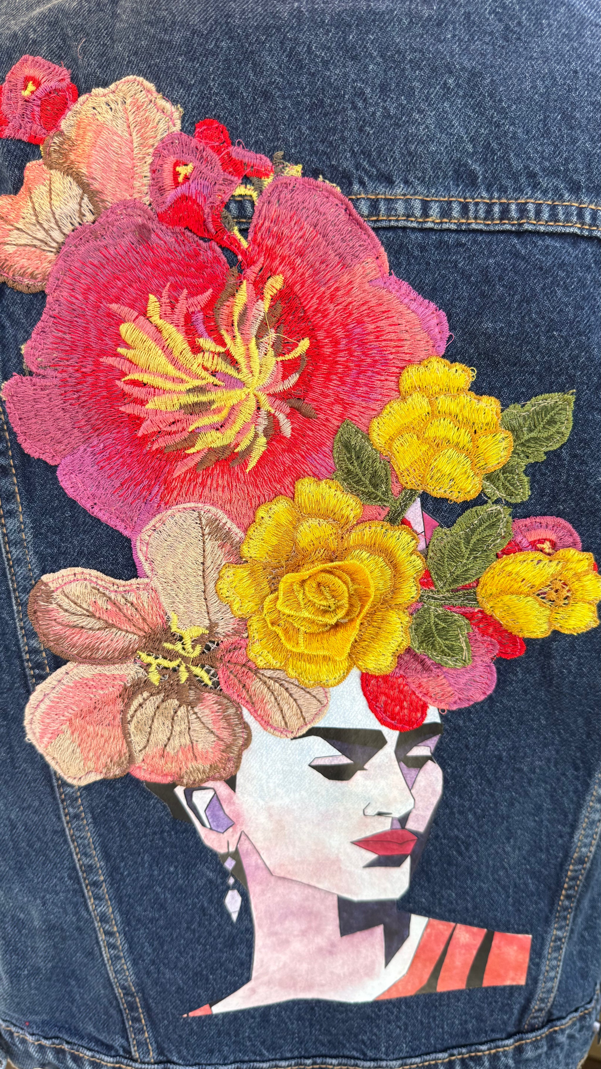 Frida. Flowers Denim Jacket