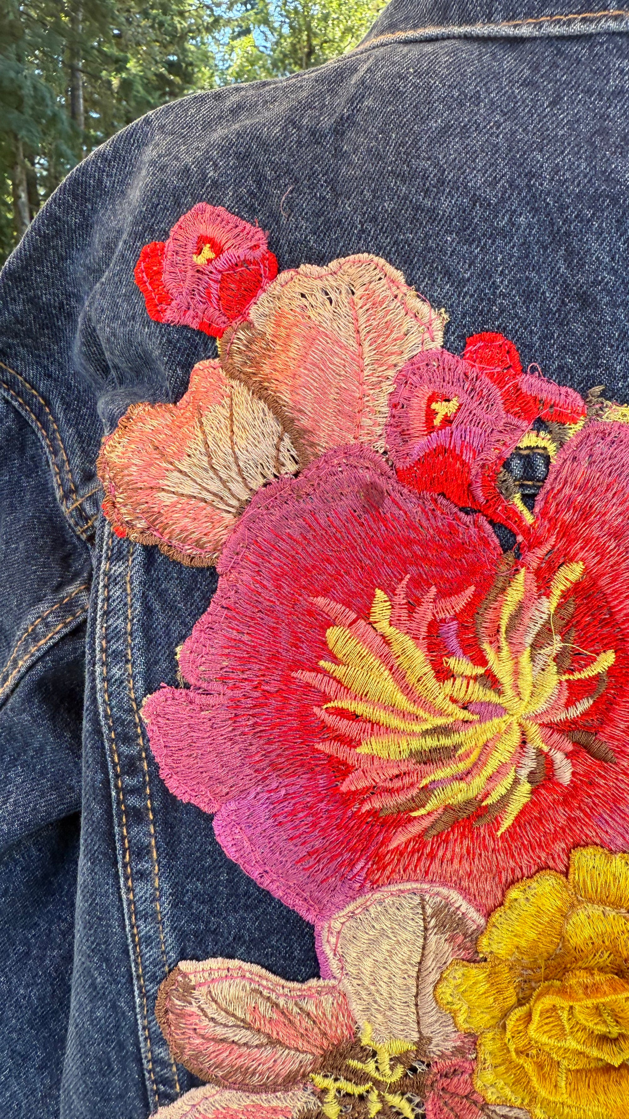 Frida. Flowers Denim Jacket