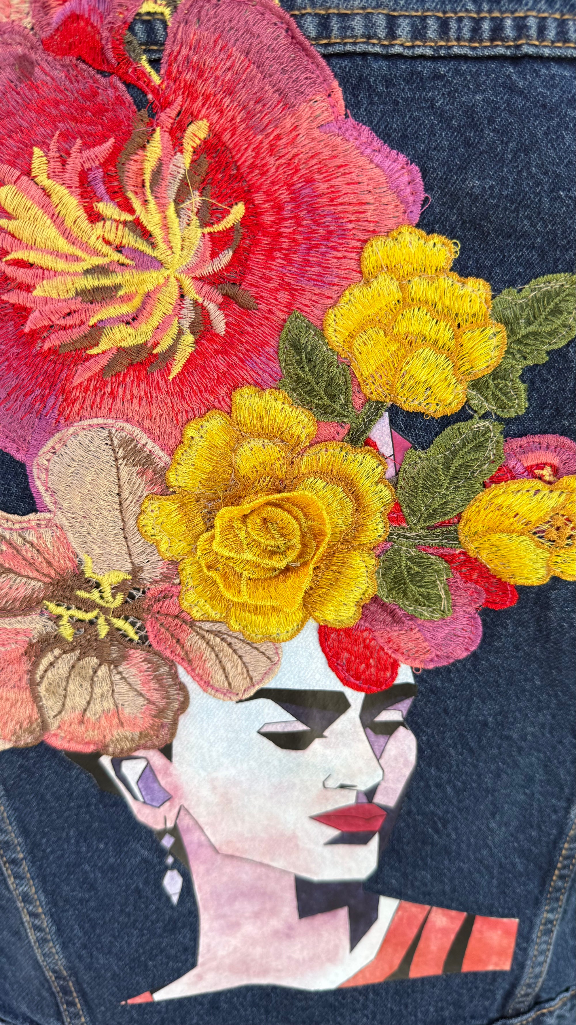 Frida. Flowers Denim Jacket