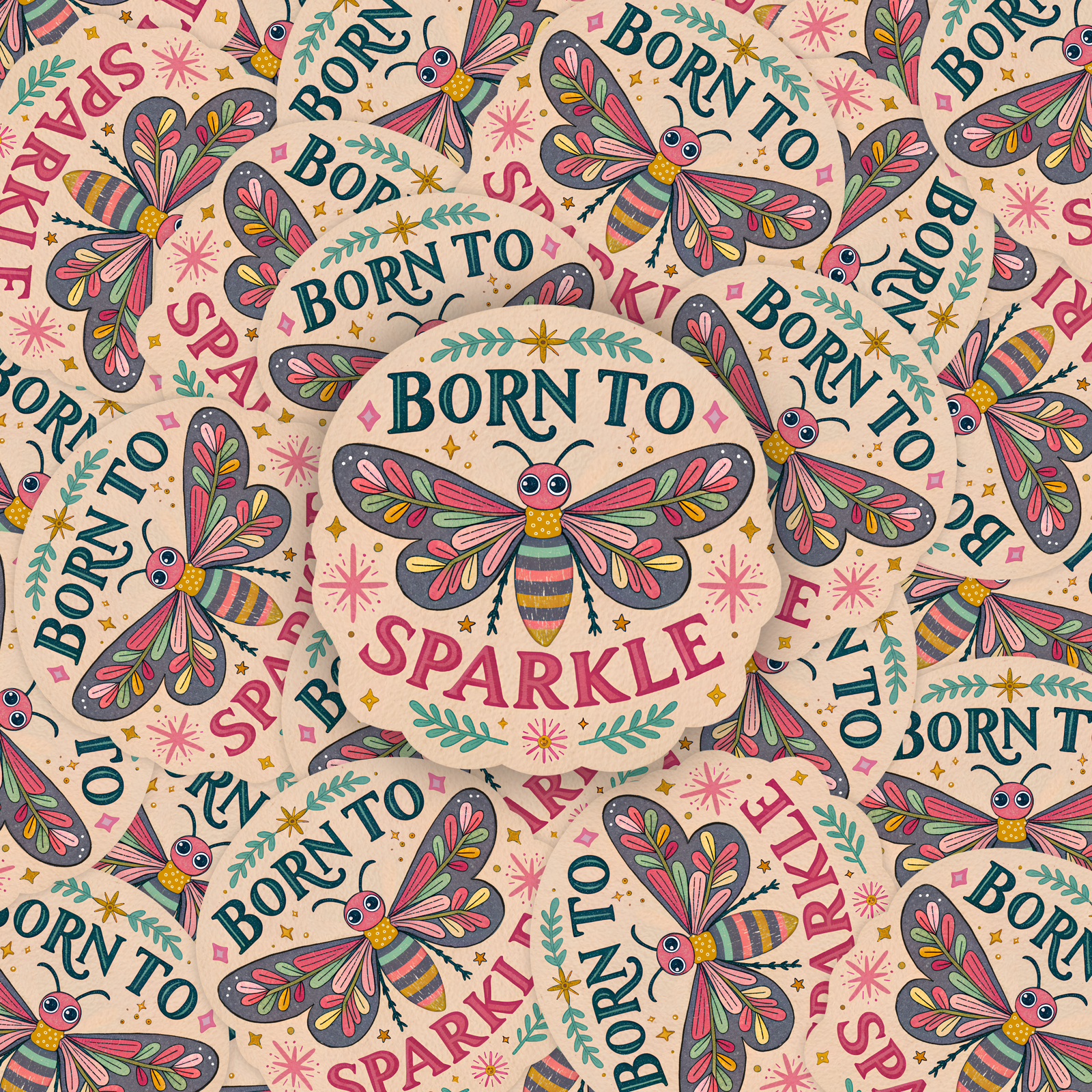 Born to Sparkle Kiss-Cut Sticker - Let Your Light Shine Everywhere