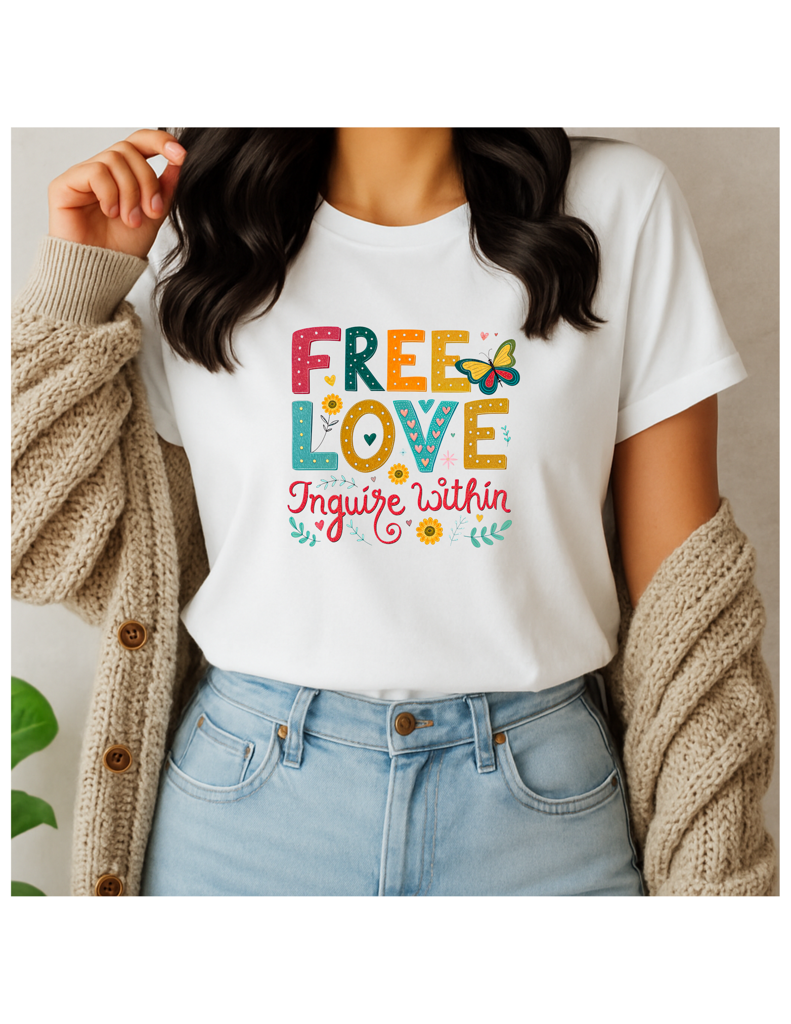 Free Love T-Shirt - Spread Good Vibes &amp; Positive Energy